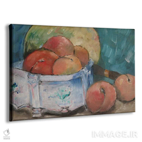 تابلو کاسه میوه اثر پل سزان - نمای پرسپکتیو محصول