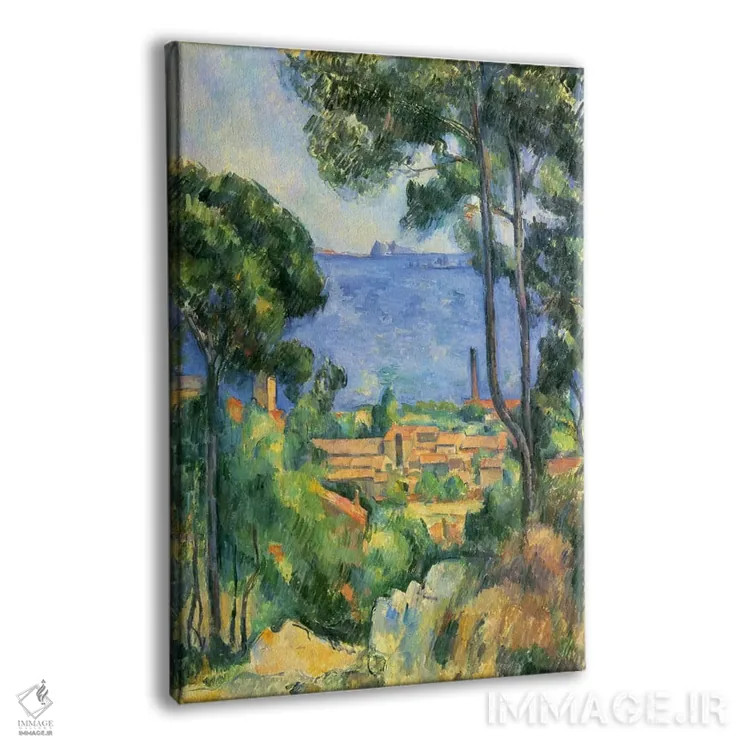 تابلو جنگل درختان اثر پل سزان - نمای پرسپکتیو محصول