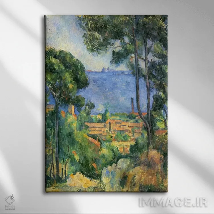 تابلو جنگل درختان اثر پل سزان - نمای روبهرو روی دیوار