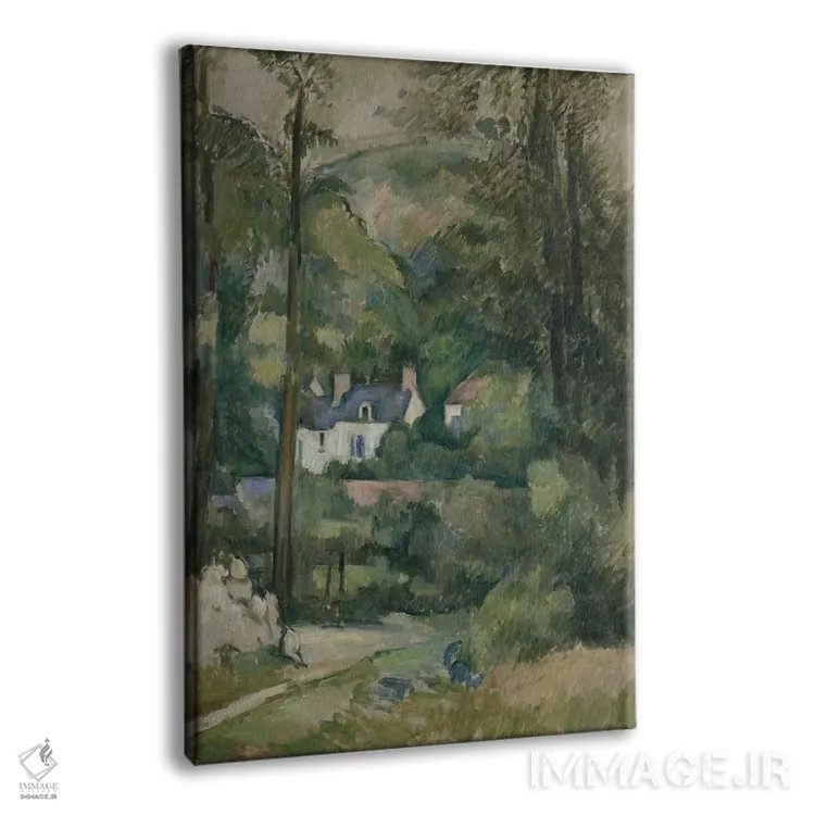تابلو خانهها در میان سرسبزی، ۱۸۸۱ اثر پل سزان - نمای پرسپکتیو محصول