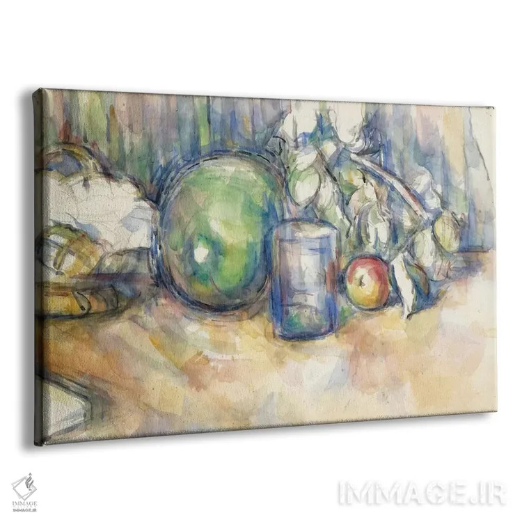 تابلو طبیعت بیجان با طالبی سبز، ۱۹۰۲–۱۹۰۶ اثر پل سزان - نمای پرسپکتیو محصول