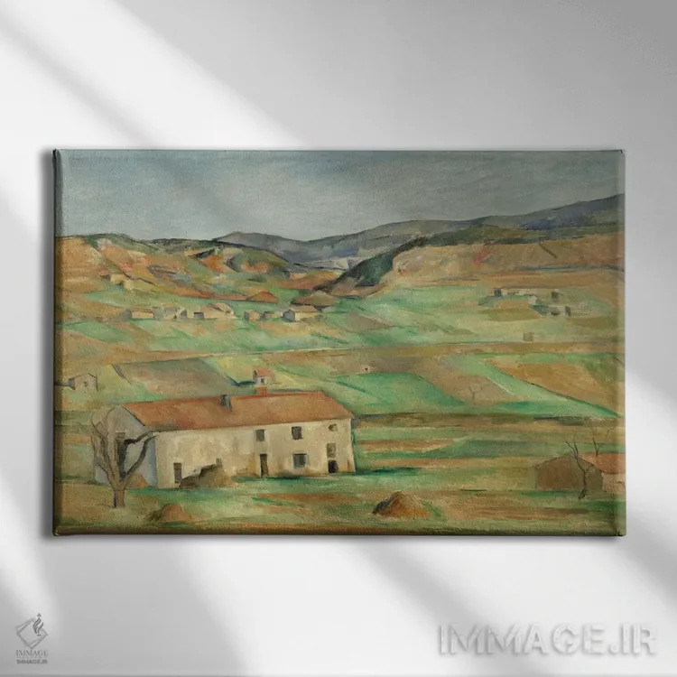 تابلو حومه گاردان، ۱۸۸۶–۱۸۹۰ اثر پل سزان - نمای روبهرو روی دیوار