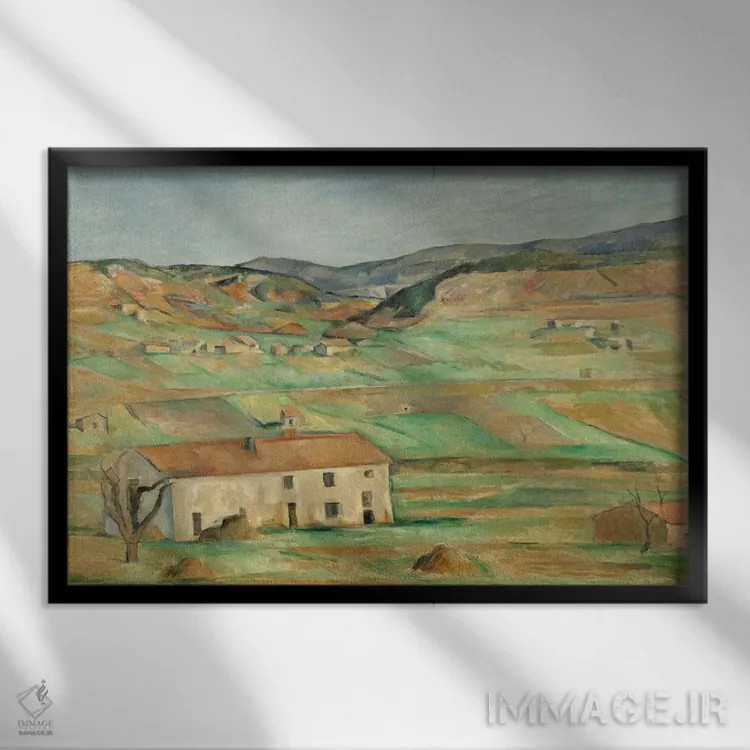 تابلو حومه گاردان، ۱۸۸۶–۱۸۹۰ اثر پل سزان - نمای قابدار مشکی