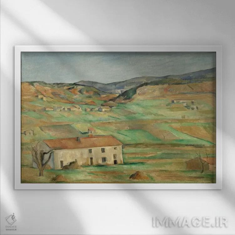 تابلو حومه گاردان، ۱۸۸۶–۱۸۹۰ اثر پل سزان - نمای قابدار سفید