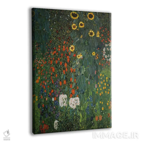 تابلو باغ مزرعه با گلهای آفتابگردان، ۱۹۱۲ اثر گوستاو کلیمت - نمای پرسپکتیو محصول