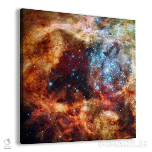 تابلو خوشه ستارهای R136 (تلسکوپ فضایی هابل) اثر ناسا (آژانس فضایی آمریکا) - نمای پرسپکتیو محصول