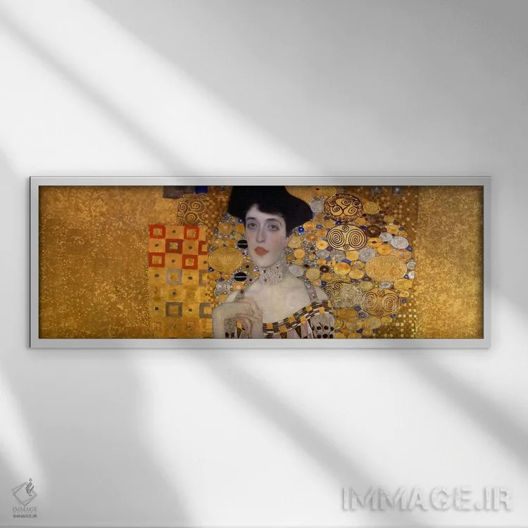 تابلو پرتره آدل بلوخ-باوئر اول اثر گوستاو کلیمت - نمای قابدار سفید