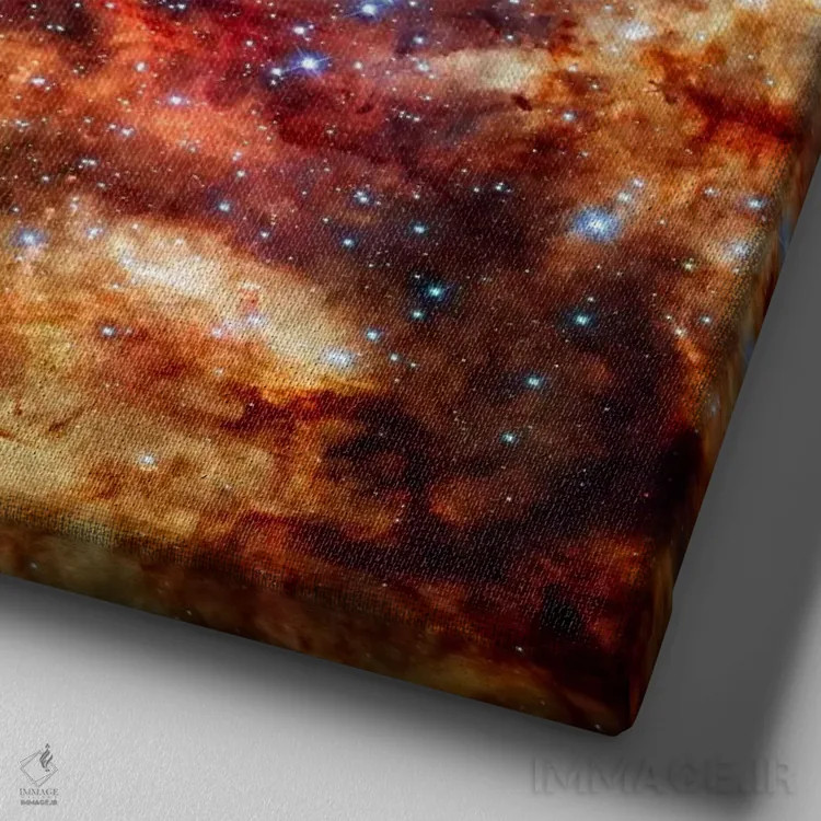 تابلو خوشه ستارهای R136 (تلسکوپ فضایی هابل) اثر ناسا (آژانس فضایی آمریکا) - نمای نزدیک بافت بوم