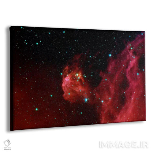 تابلو ستارگان نوظهور از سر صورت فلکی جبار (ایستگاه فضایی اسپیتزر) اثر ناسا (آژانس فضایی آمریکا) - نمای پرسپکتیو محصول