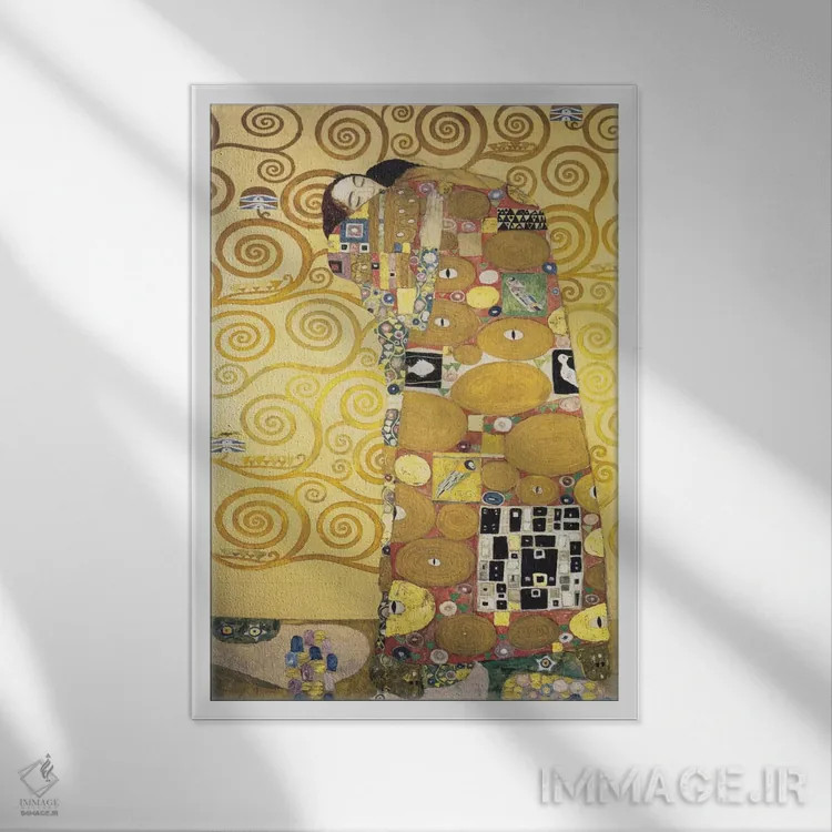 تابلو وفا یا تحقق، ۱۹۰۵ اثر گوستاو کلیمت - نمای قابدار سفید