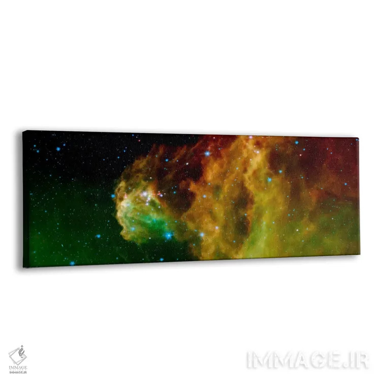 تابلو ستارههای بیرون آمده از سر جبار (رصدخانه فضایی اسپیتزر) اثر هنرمند ناشناس - نمای پرسپکتیو محصول