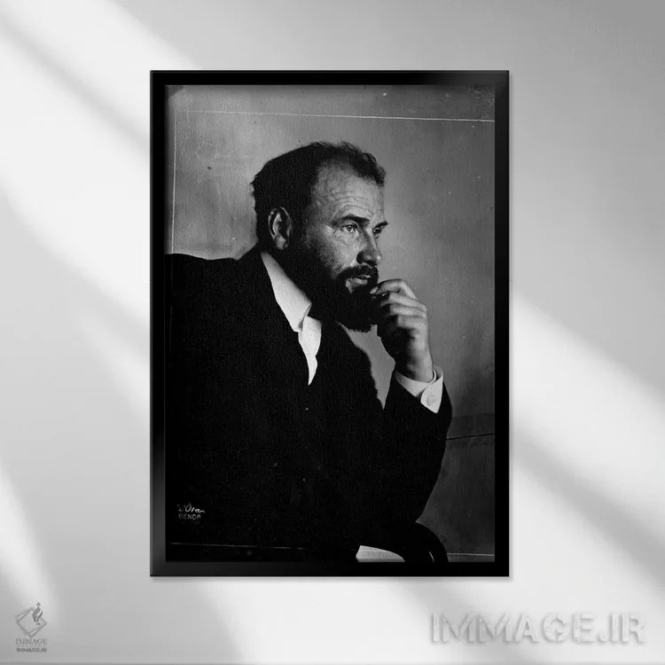 تابلو پرتره گوستاو کلیمت اثر گوستاو کلیمت - نمای قابدار مشکی