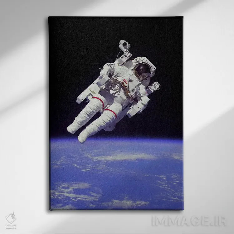 تابلو فضانورد ناسا اثر ناسا (آژانس فضایی آمریکا) - نمای روبهرو روی دیوار