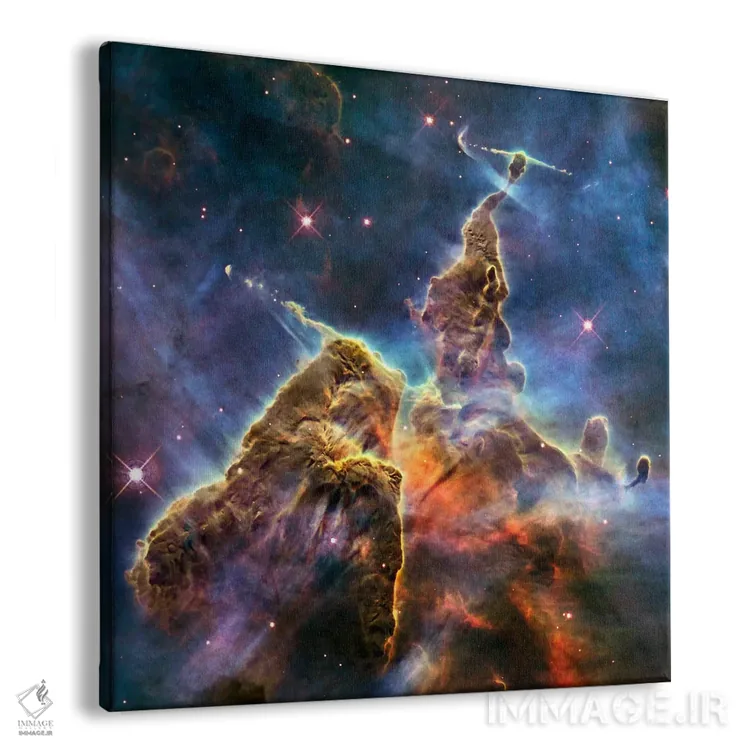 تابلو کوه مرموز در سحابی کارینا ۲ (هابل) اثر ناسا (آژانس فضایی آمریکا) - نمای پرسپکتیو محصول
