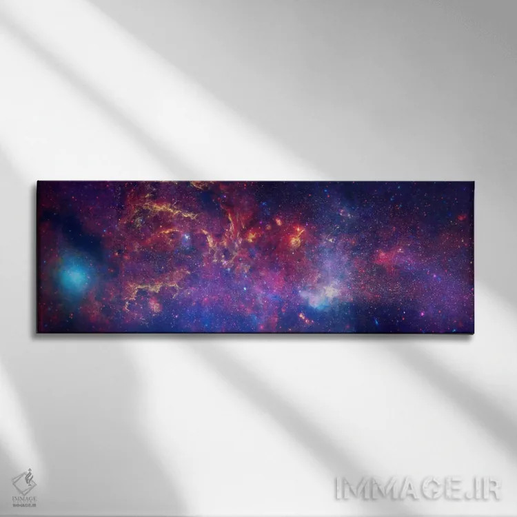 تابلو مرکز کهکشان راه شیری (چاندرا/هابل/اسپیتزر) اثر ناسا (آژانس فضایی آمریکا) - نمای روبهرو روی دیوار