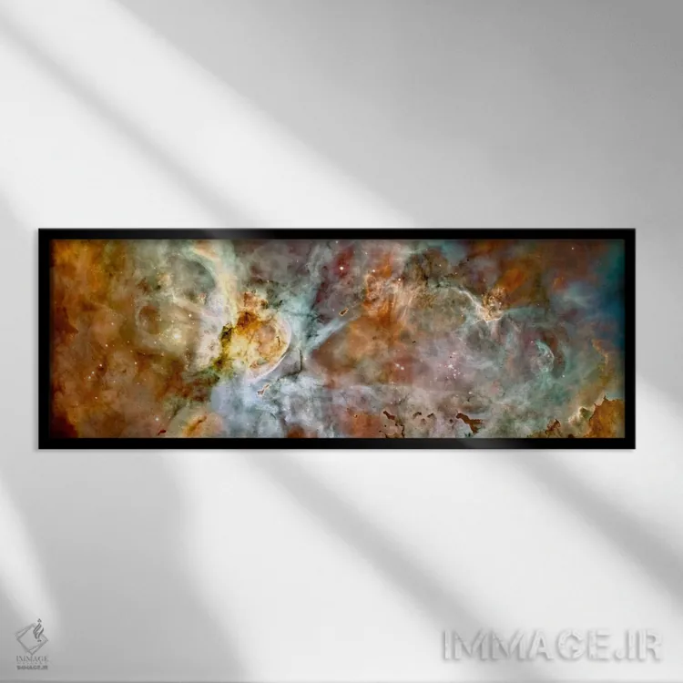 تابلو سحابی کارینا (هابل) اثر ناسا (آژانس فضایی آمریکا) - نمای قابدار مشکی