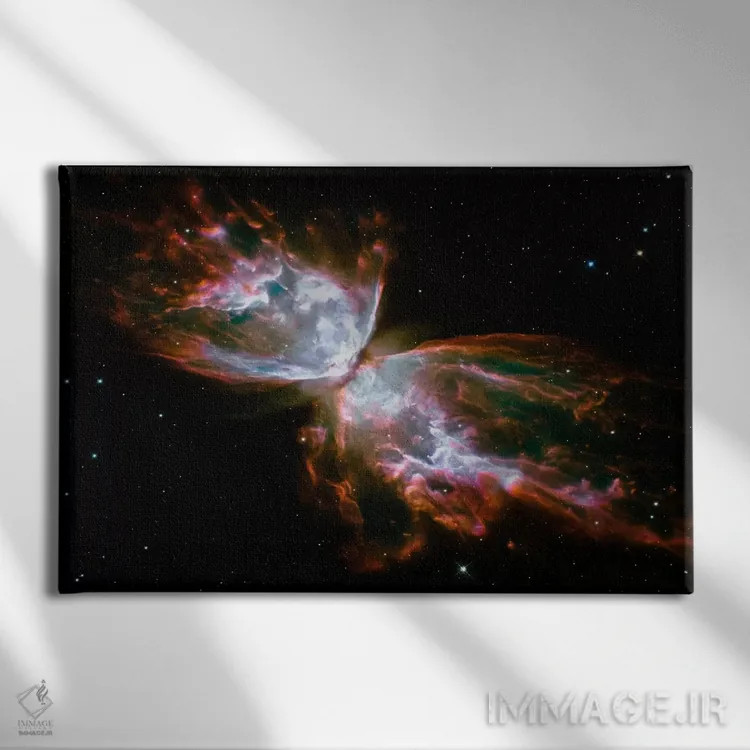 تابلو سحابی پروانه (هابل) اثر ناسا (آژانس فضایی آمریکا) - نمای روبهرو روی دیوار