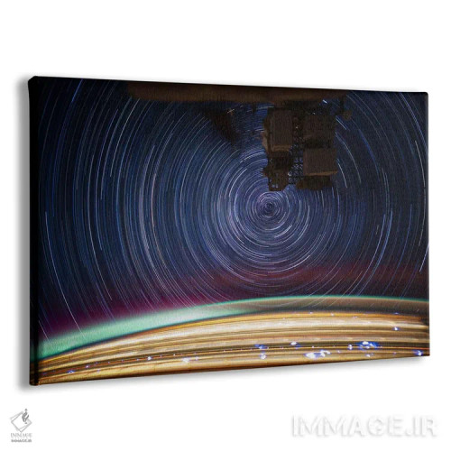تابلو عکس نوردهی طولانی از ستارهها در فضا ۵ اثر هنرمند ناشناس - نمای پرسپکتیو محصول