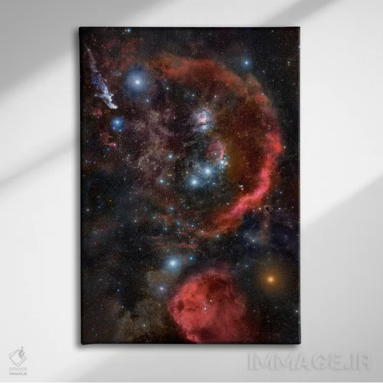 تابلو جبار شکارچی (تلسکوپ فضایی هابل) اثر ناسا (آژانس فضایی آمریکا) - نمای روبهرو روی دیوار