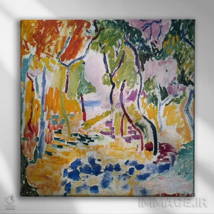 تابلو منظره نزدیک کولیور (مطالعهای برای لابونهور دو ویور)، ۱۹۰۵ اثر آنری ماتیس - نمای روبهرو روی دیوار