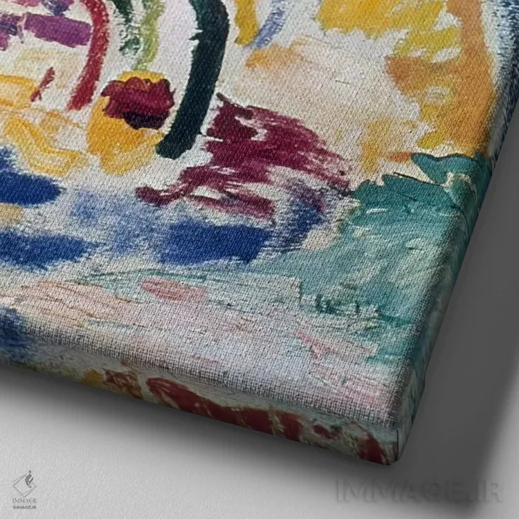 تابلو منظره نزدیک کولیور (مطالعهای برای لابونهور دو ویور)، ۱۹۰۵ اثر آنری ماتیس - نمای نزدیک بافت بوم