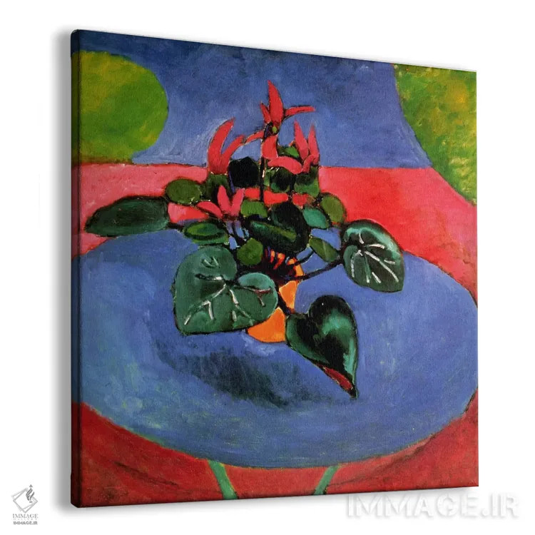 تابلو گل سیکلمه بنفش اثر آنری ماتیس - نمای پرسپکتیو محصول