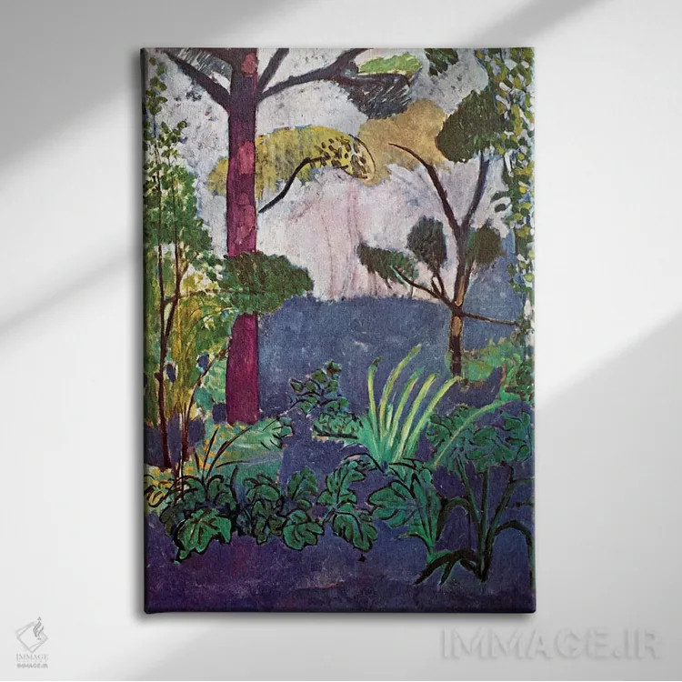 تابلو منظره مراکش (۱۹۱۳) اثر آنری ماتیس - نمای روبهرو روی دیوار