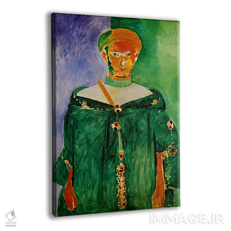 تابلو مراکشی با لباس سبز (۱۹۱۳) اثر آنری ماتیس - نمای پرسپکتیو محصول