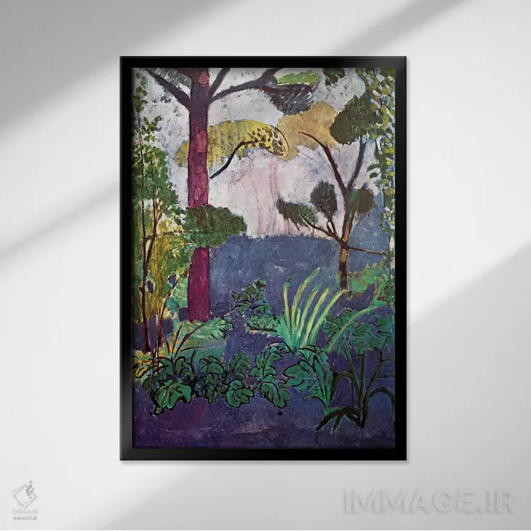 تابلو منظره مراکش (۱۹۱۳) اثر آنری ماتیس - نمای قابدار مشکی
