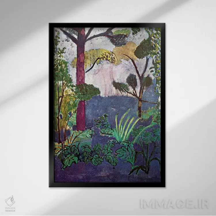 تابلو منظره مراکش (۱۹۱۳) اثر آنری ماتیس - نمای قابدار مشکی