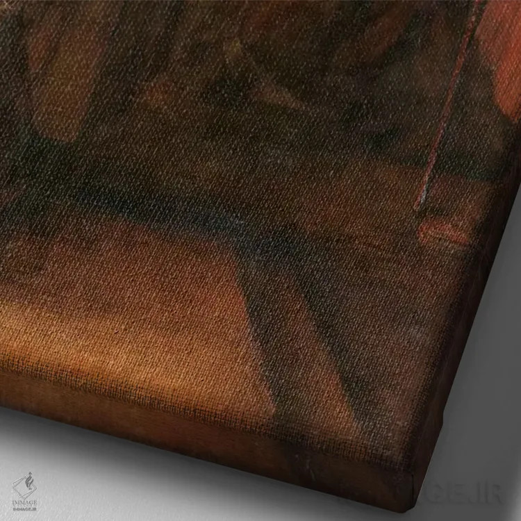 تابلو بازگشت پسر ولخرج، حدود ۱۶۶۸ اثر رمبرانت فان رَین (نقاش بزرگ هلندی) - نمای نزدیک بافت بوم