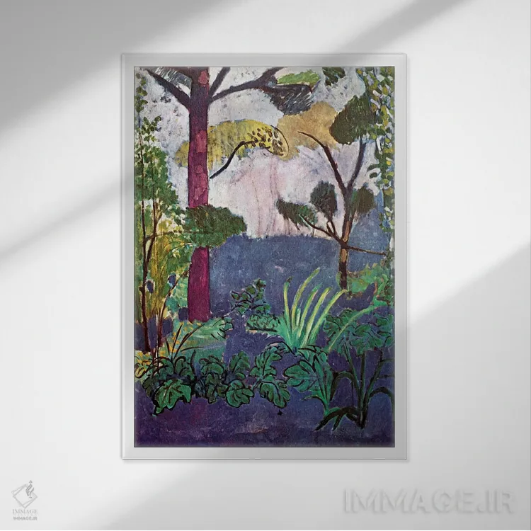 تابلو منظره مراکش (۱۹۱۳) اثر آنری ماتیس - نمای قابدار سفید