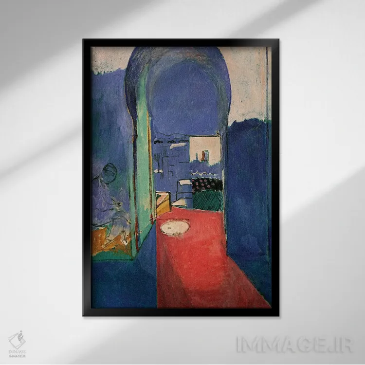 تابلو ورودی قصبه (دژ)، ۱۹۱۲ اثر آنری ماتیس - نمای قابدار مشکی