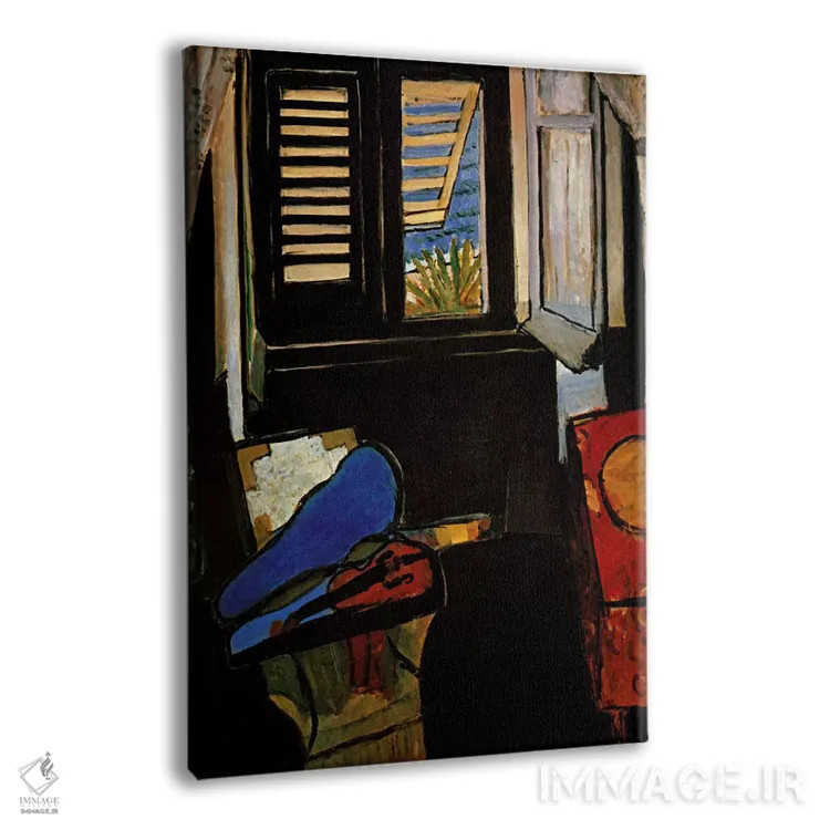 تابلو فضای داخلی با ویولن اثر آنری ماتیس - نمای پرسپکتیو محصول