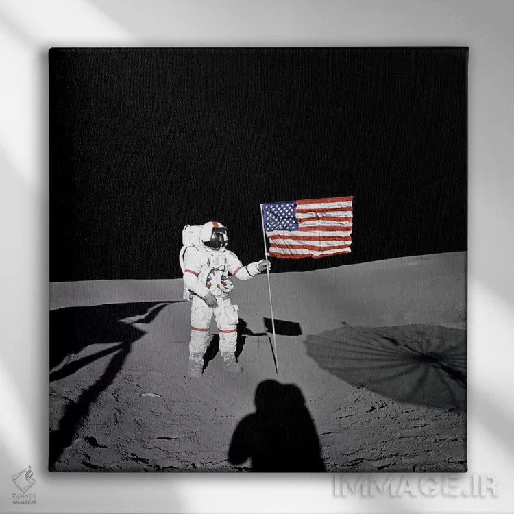 تابلو اپولو ۱۴ شپارد (فضانورد) اثر ناسا (آژانس فضایی آمریکا) - نمای روبهرو روی دیوار