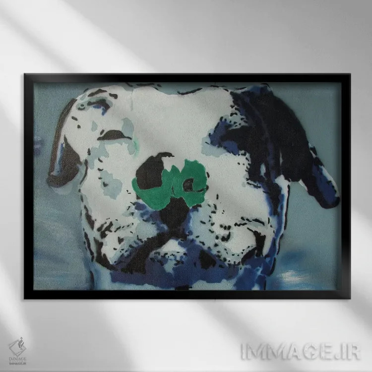 تابلو بهترین دوست انسان (سگ) اثر هنرمند ناشناس - نمای قابدار مشکی