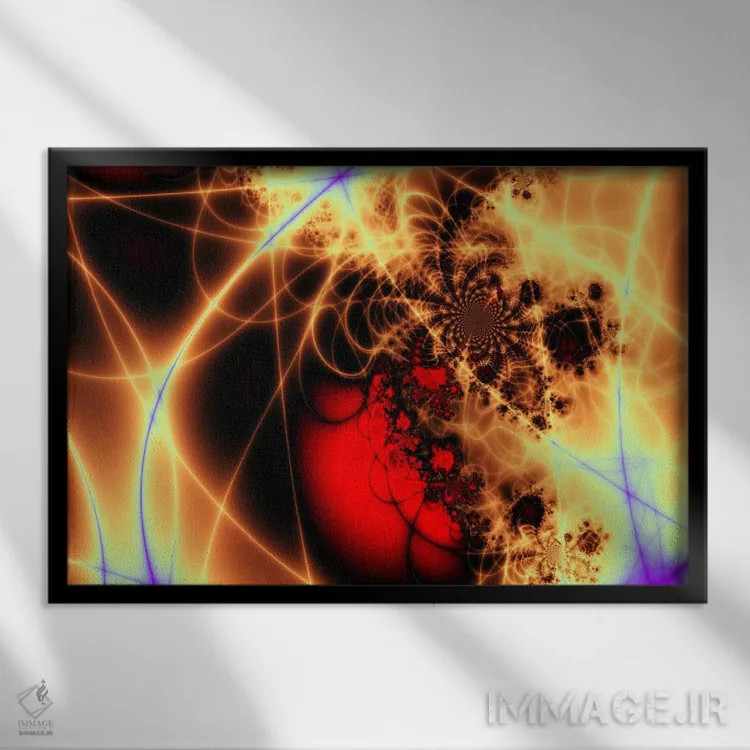 تابلو ضربان قلب اثر هنرمند ناشناس - نمای قابدار مشکی