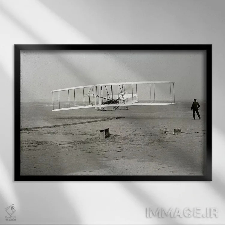 تابلو برادران رایت اثر کیتی هاوک - نمای قابدار مشکی