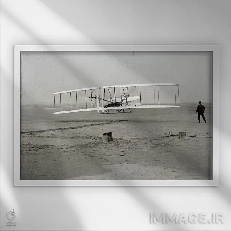 تابلو برادران رایت اثر کیتی هاوک - نمای قابدار سفید