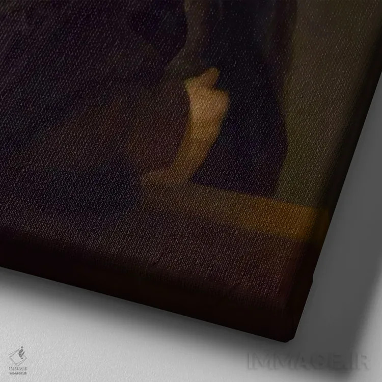 تابلو خودنگاره در سیوچهارسالگی، ۱۶۴۰ اثر رمبرانت فان رَین (نقاش بزرگ هلندی) - نمای نزدیک بافت بوم