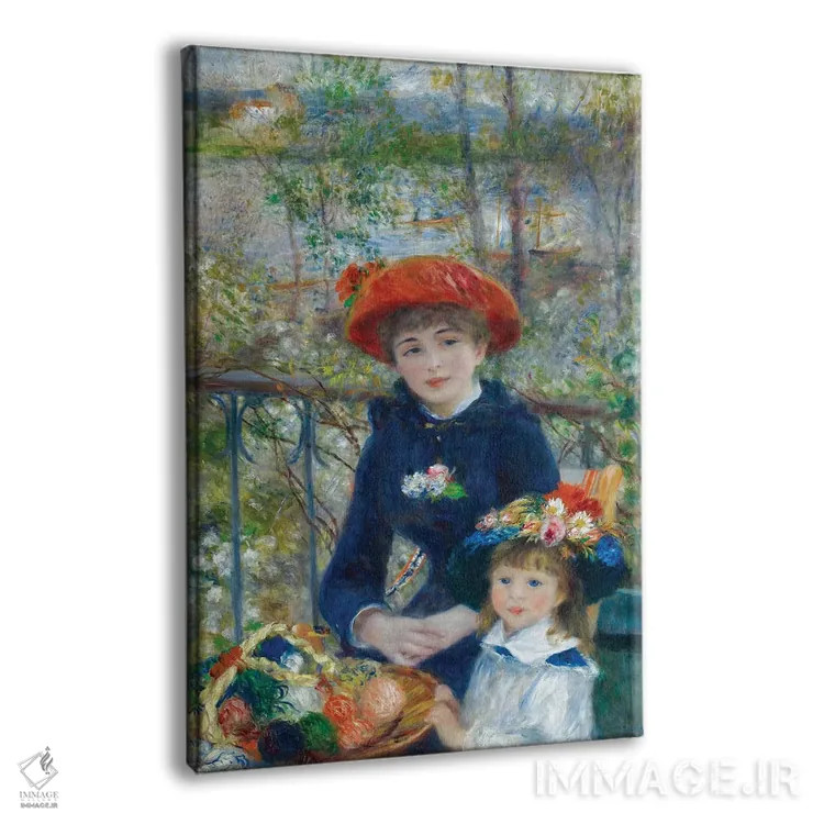 تابلو دو خواهر (روی تراس)، ۱۸۸۱ اثر پیر-اوگوست رنوار - نمای پرسپکتیو محصول