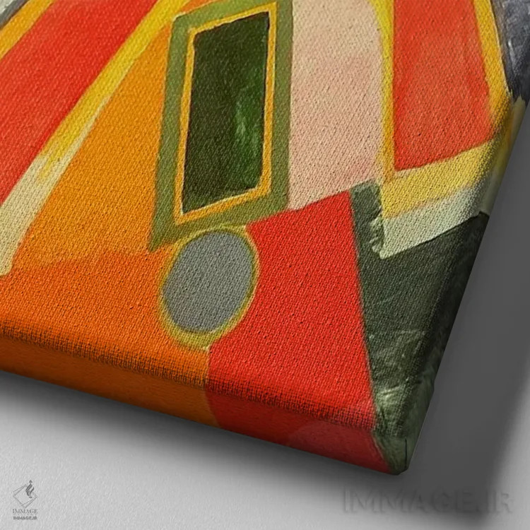 تابلو برج ایفل اثر رابرت دولونه (نقاش فرانسوی) - نمای نزدیک بافت بوم