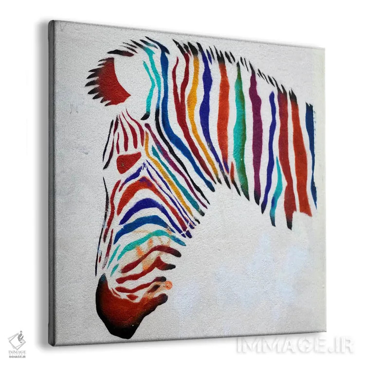 تابلو گرافیتی گورخر اثر هنرمند ناشناس - نمای پرسپکتیو محصول