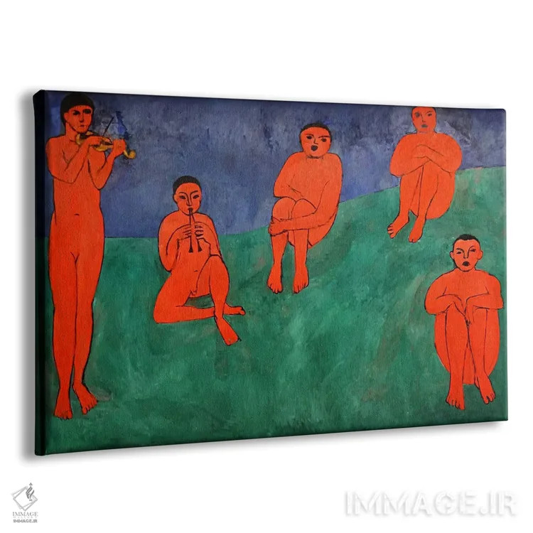 تابلو موسیقی اثر آنری ماتیس - نمای پرسپکتیو محصول