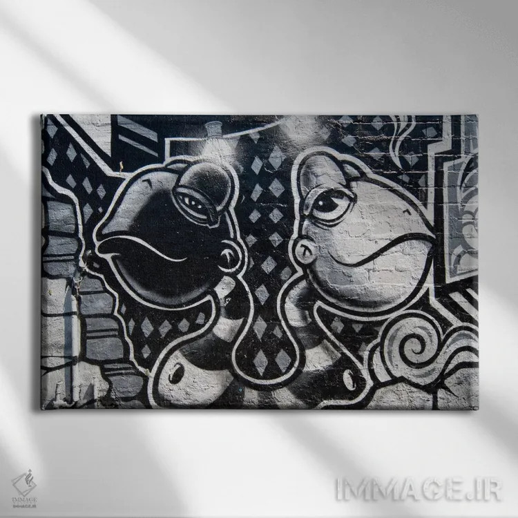 تابلو دو سر بهتر از یکی است اثر هنرمند ناشناس - نمای روبهرو روی دیوار