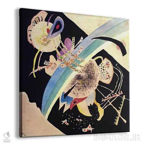 تابلو مطالعهای برای "دایرهها روی سیاه" اثر واسیلی کانباورسکی (نقاش روس بنیانگذار انتزاعی) - نمای پرسپکتیو محصول