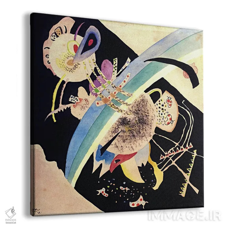 تابلو مطالعهای برای "دایرهها روی سیاه" اثر واسیلی کانباورسکی (نقاش روس بنیانگذار انتزاعی) - نمای پرسپکتیو محصول