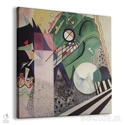 تابلو ترکیببندی سبز اثر واسیلی کانباورسکی (نقاش روس بنیانگذار انتزاعی) - نمای پرسپکتیو محصول