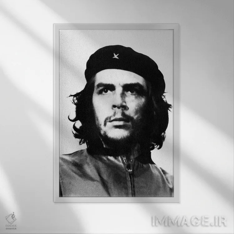 تابلو چه گوارا (شخصیت تاریخی) اثر آلبرتو دیاز گوتیرز - نمای قابدار سفید