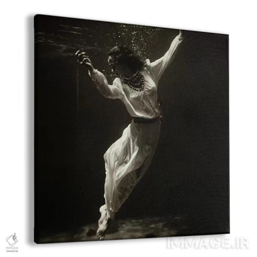 تابلو مدل مد زیر آب در آکواریوم دلفین (مارینلند فلوریدا) اثر تونی فریسل (عکاس زن آمریکایی) - نمای پرسپکتیو محصول